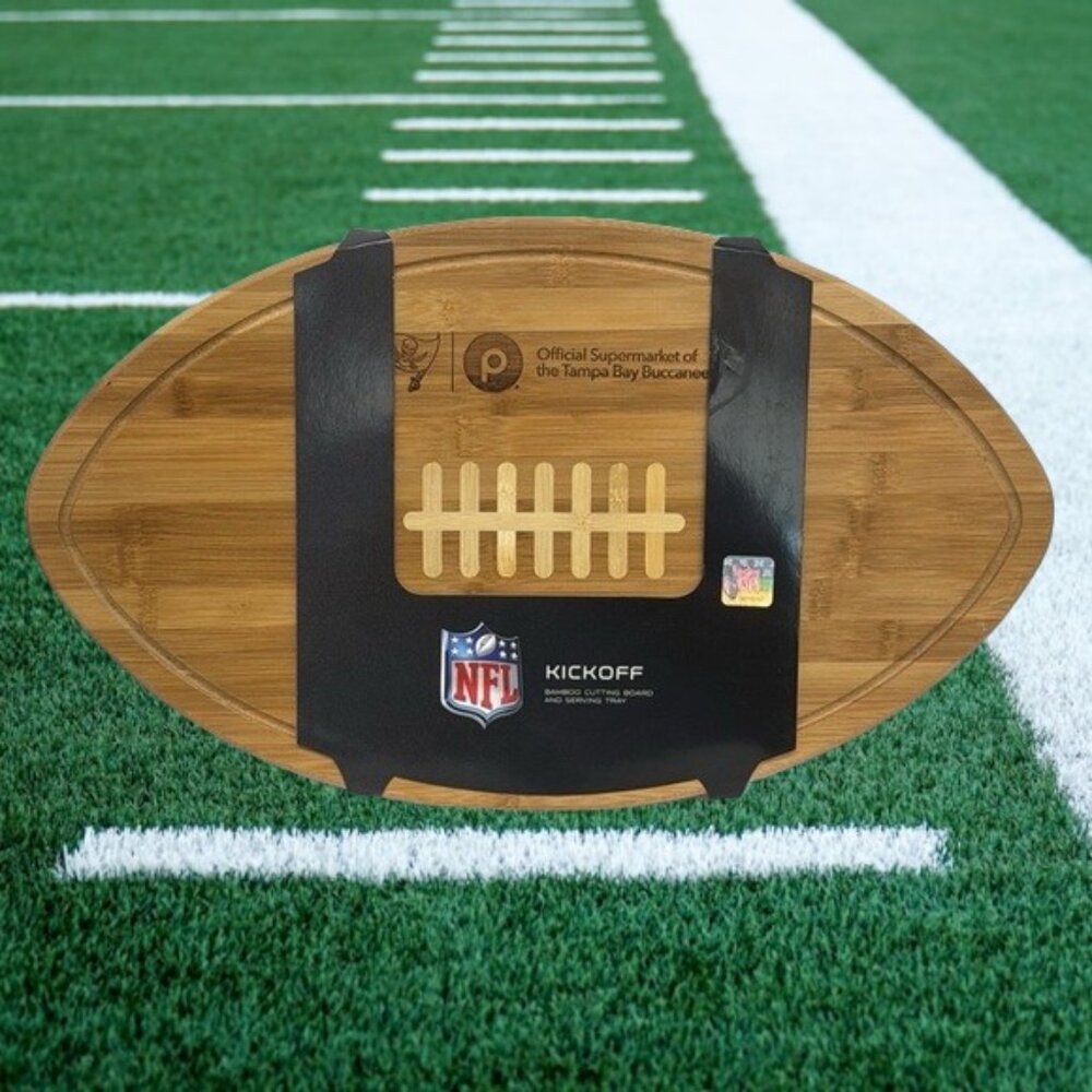 Tampa Bay Buccaneers Football Kickoff Bamboo Cutting/Serving/Charcuterie Board